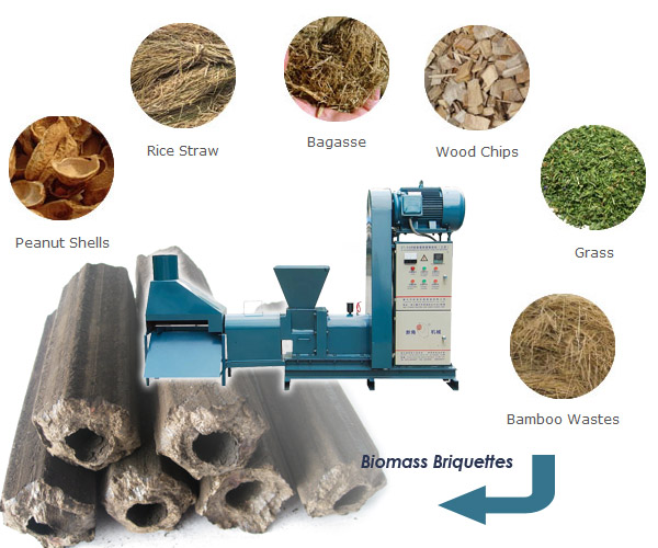 biomass material for briquette making machine